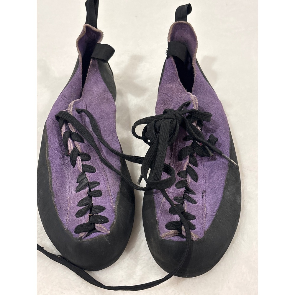 Five Ten 5.10 Stealth C4 Rock Climbing Shoes Mens 11 Purple Suede Lace Up